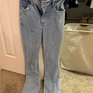 Abercrombie & Fitch Light Blue Ultra High Rise Crossover jeans